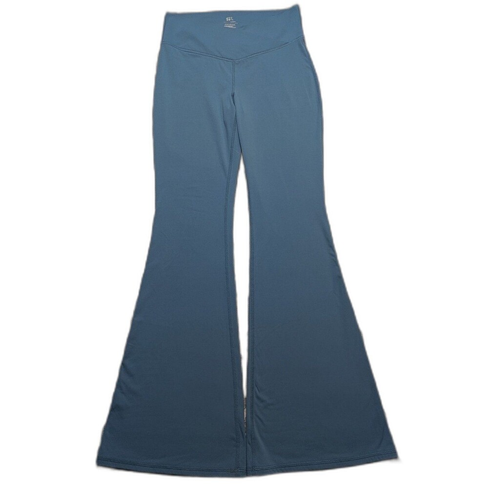 JoyLab High Rise Crossover Waistband Flare Leggings Slate/Blue Size Medium